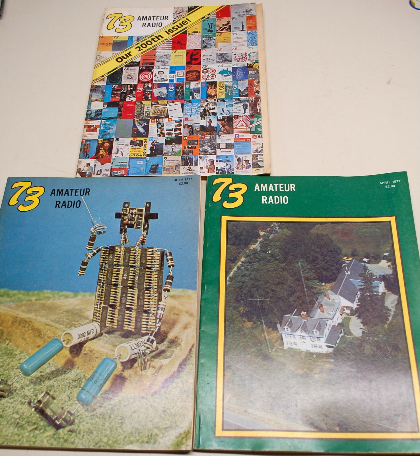 Rare 73 Magazine includes 200th  Publication  3 Issues    Ships Worldwide 