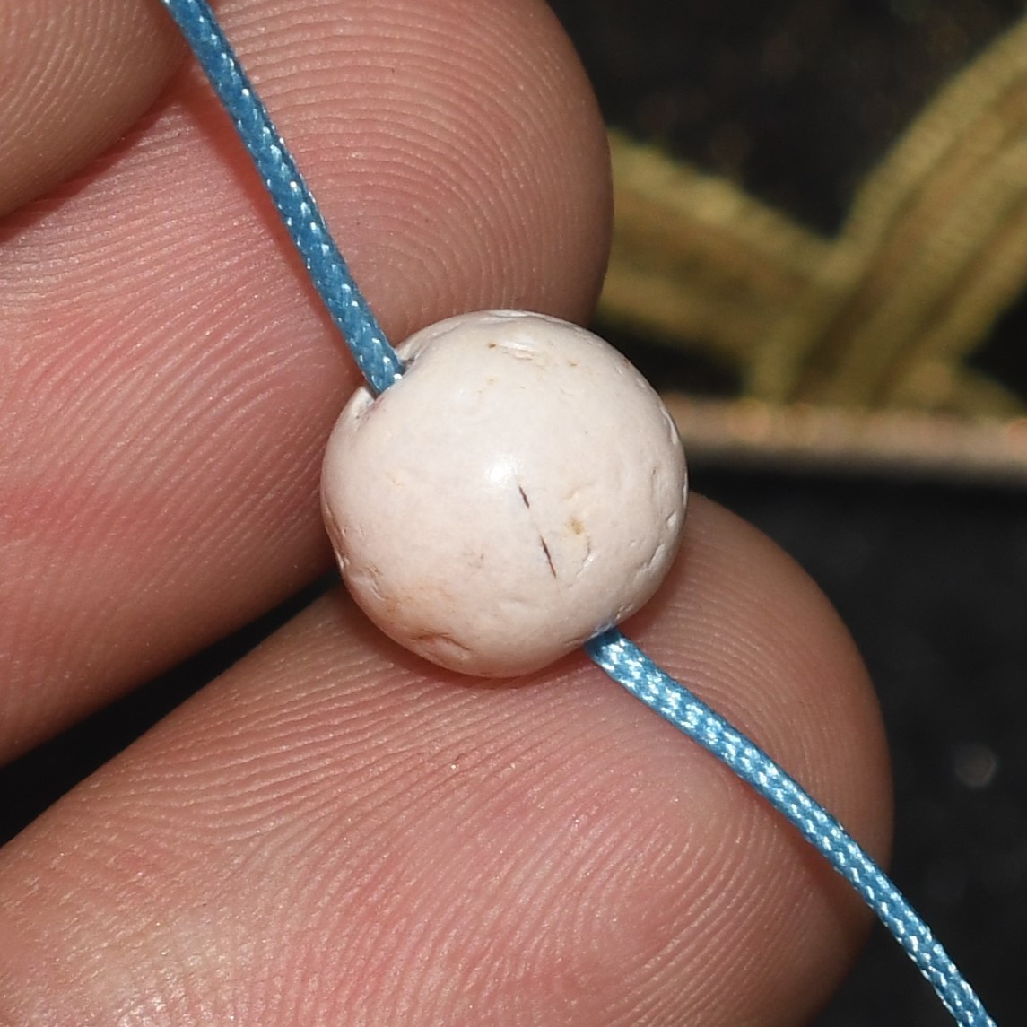Round Ancient Banded Carnelian Stone Bead in good Condition with Patina