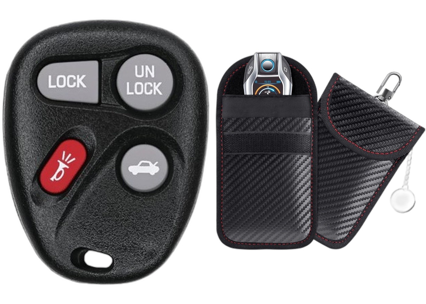 Key Fob Remote 1997-1999 Buick Century Pontiac Grand Prix FCC:ABO0204T w/Case