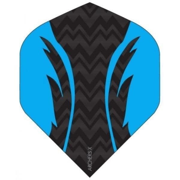 Archers X Pro Black Blue Standard Dart Flights - 5 Sets