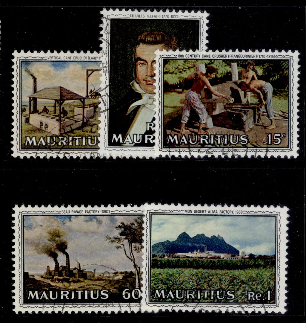 MAURITIUS QEII SG407-411, 1969 Telfairs sugar industry set, FINE USED.