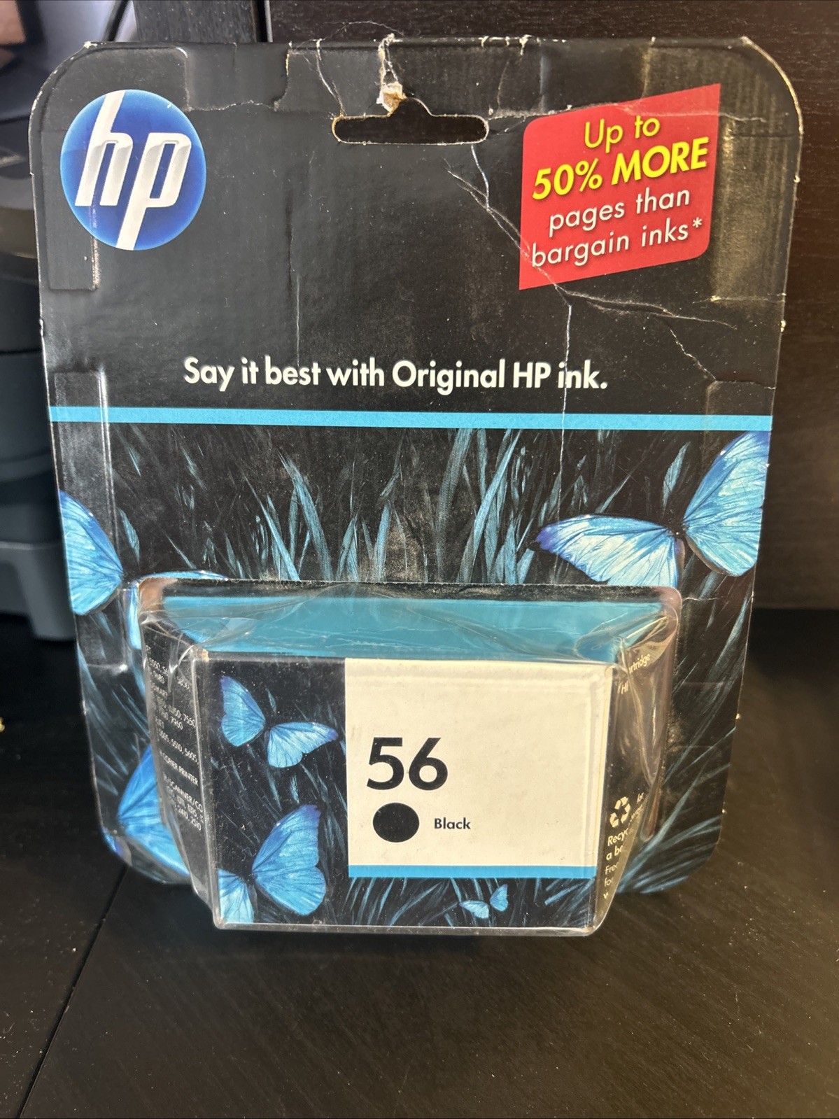 Original HP 56 Ink Cartridge Black C6656AN Sealed Box * Expired