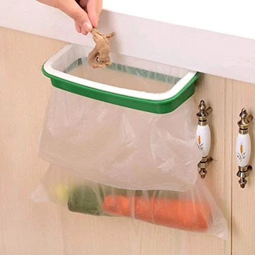 Lunies Over The Cabinet Plastic Trash Bag Holder for Kitchen, RV,Bathroom,
