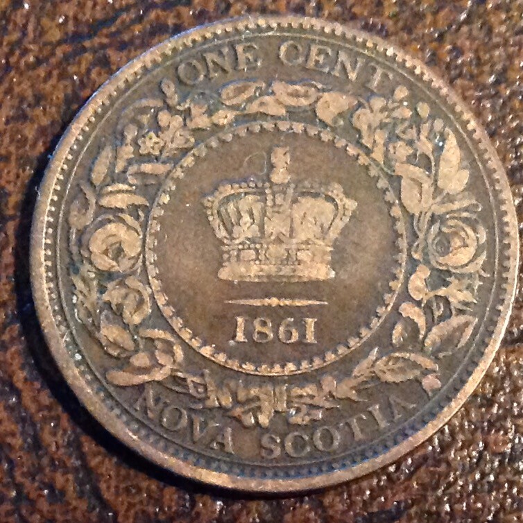 1861 Nova Scotia Victoria One Cent cd
