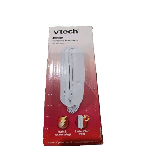 VTech CD1103 Trimstyle Corded Phone - White Landline - Pre-owned- Opened Box