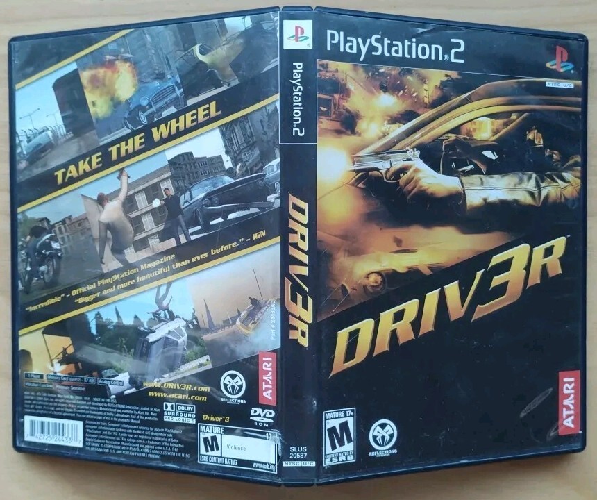 Driver 3 / Driv3r (Atari, Sony PlayStation 2, 2004) Case ONLY, NO GAME & MANUAL