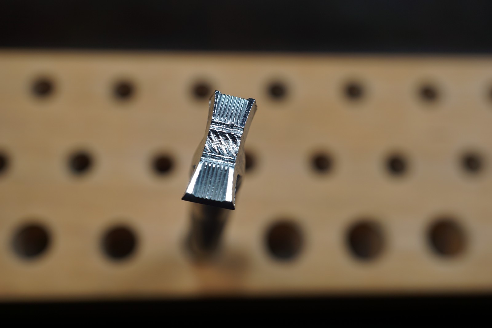 Vintage Leather Carving Hour Glass Basket Weave Tool Stamp X514 Craftool Co. USA