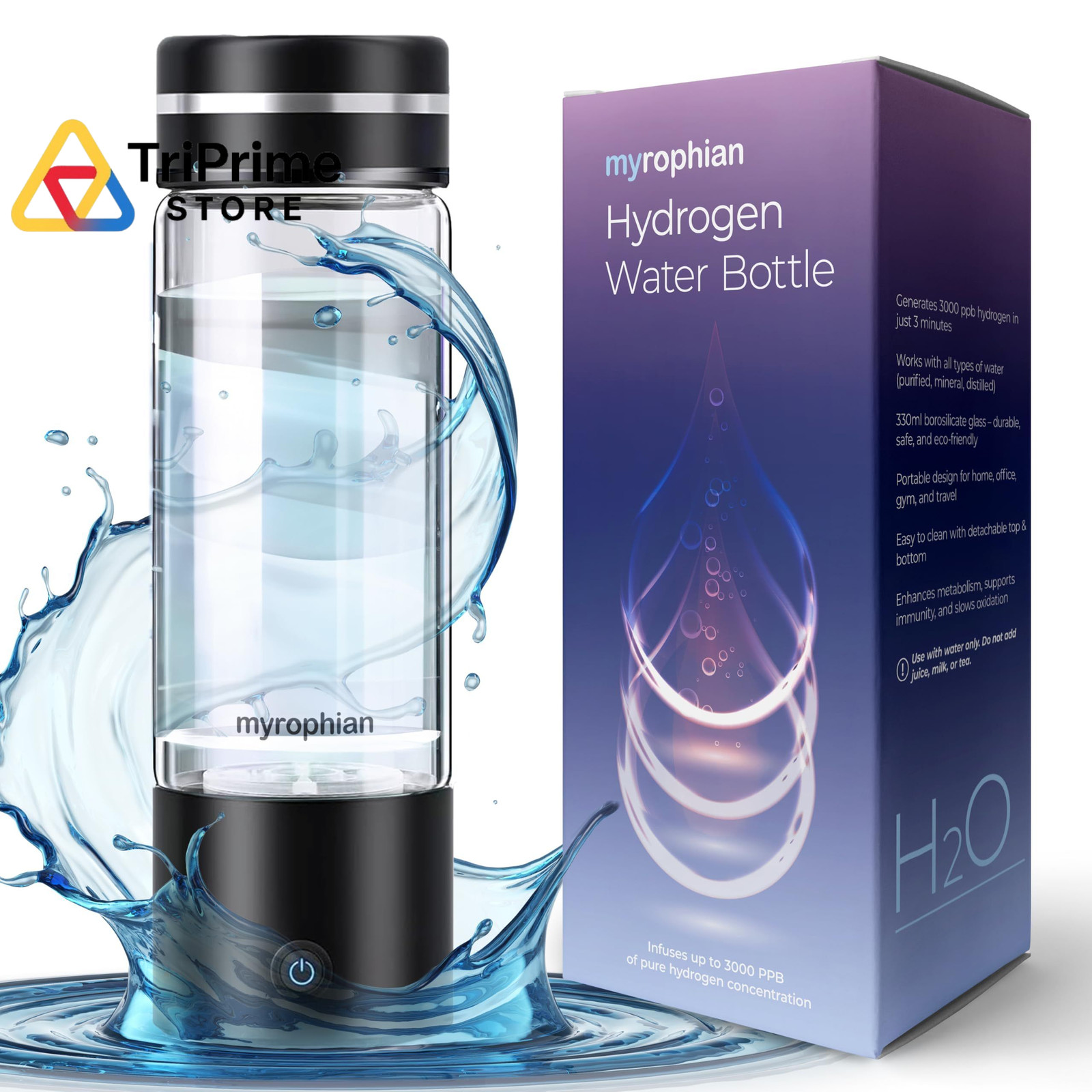 MYROPHIAN Hydrogen Water Bottle Generator - Molecular Machine Ionizer... 