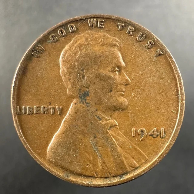 1941 Lincoln Wheat Cent – Well-Worn Detail
