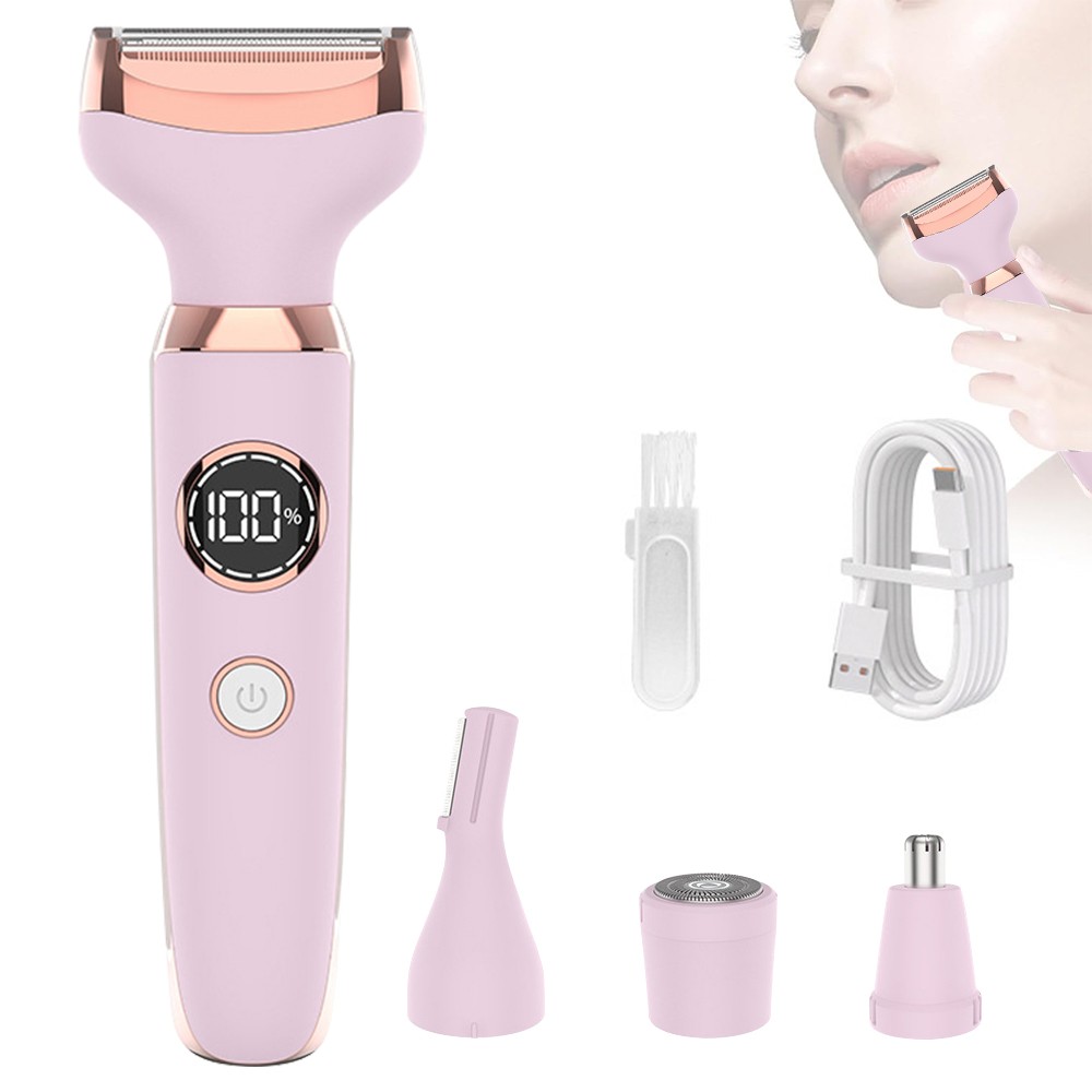 4 In 1 Women Electric Shaver Rechargeable Waterproof Razor Painless Epilator US