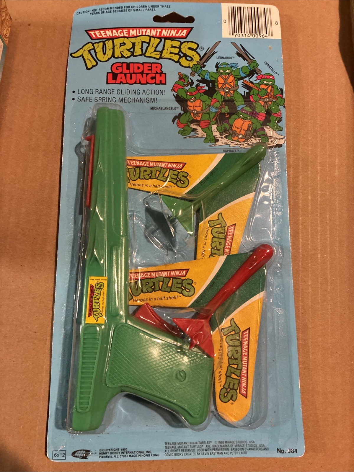 Vintage Teenage Mutant Ninja Turtles Glider Launch Toy New Sealed TMNT 1990s