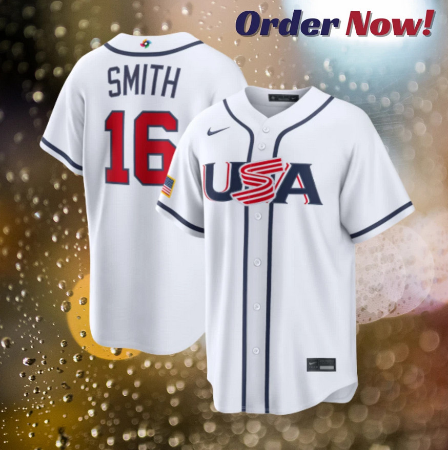 Will Smith #16 USA White 2026 World Baseball Classic Stitched Jersey All Sizes