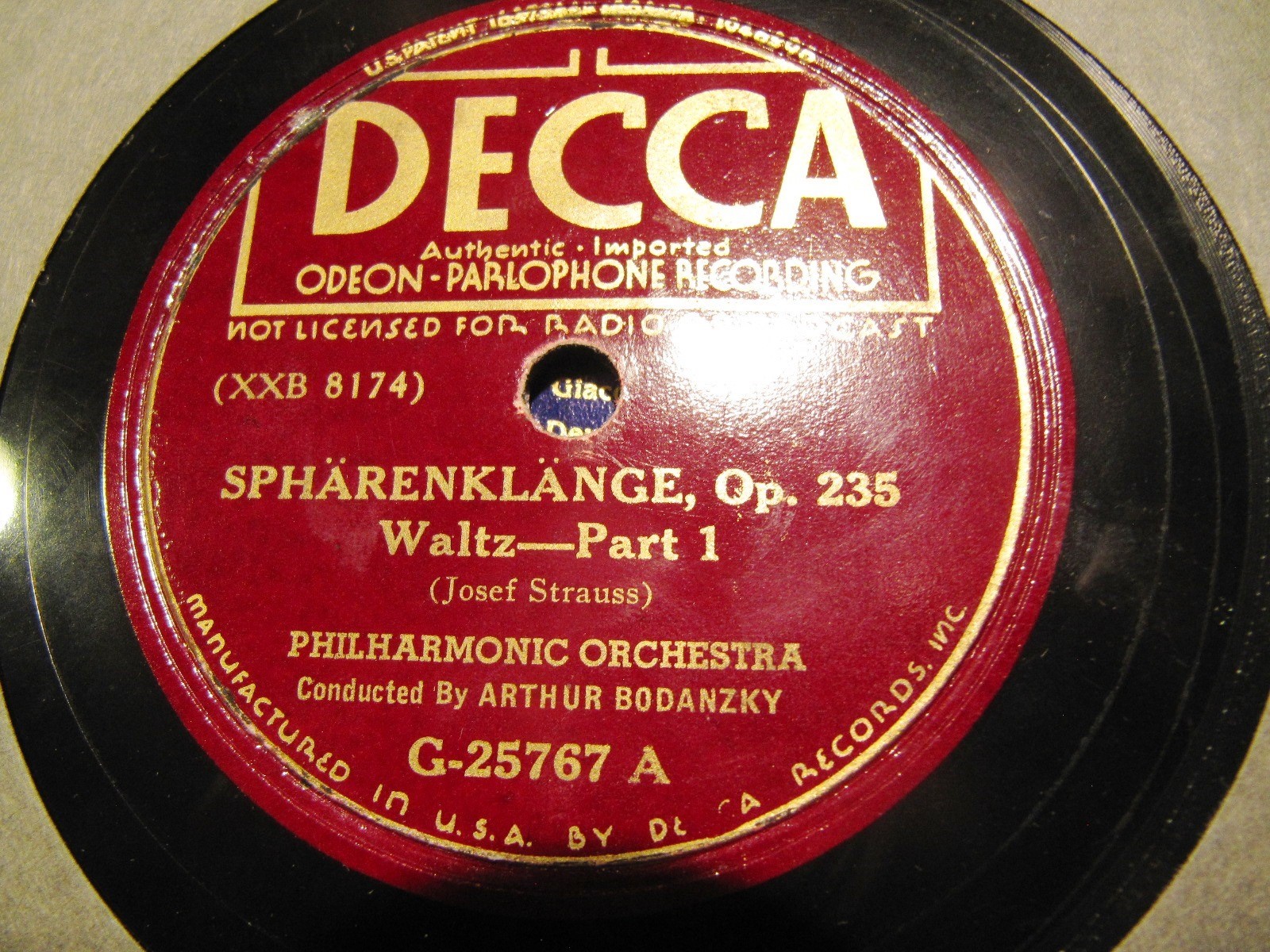 1929 ARTUR BODANZKY cond Joh Strauss Harmony of the Spheres BERLIN STATE OPERA