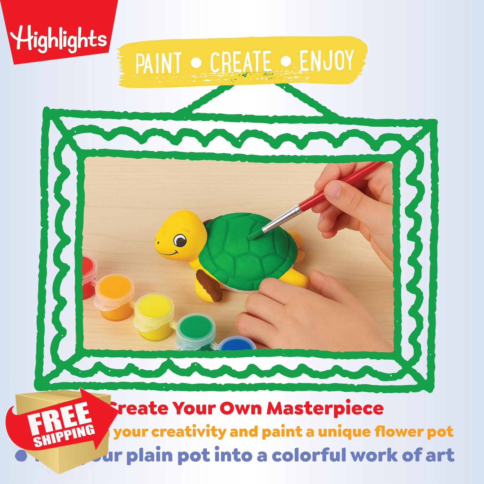 Plaster Painting Kit Figurines Paint Brush Activity Set