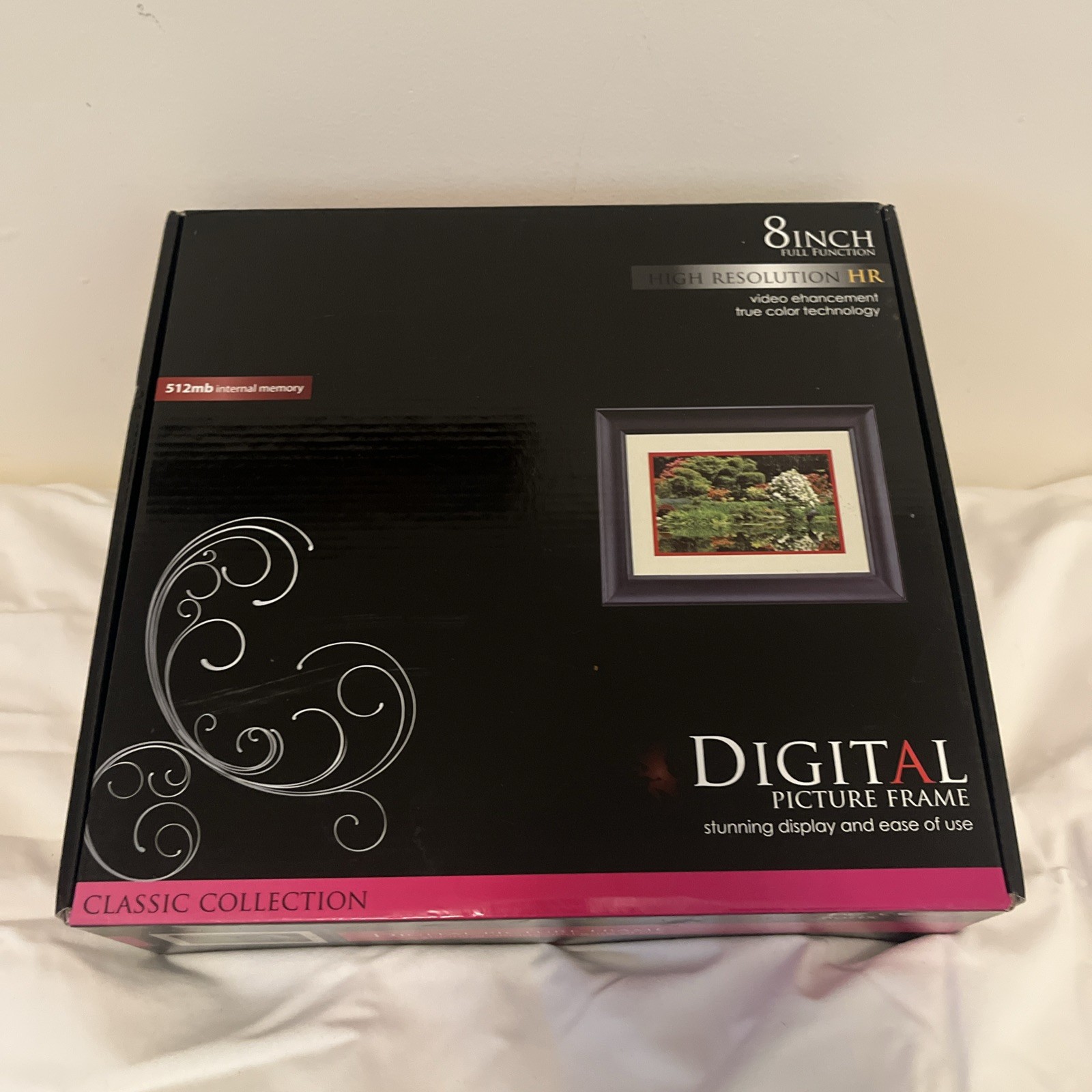 NEW Digital Decor Digit 8" Photo Frame Black Frame 512MB Memory