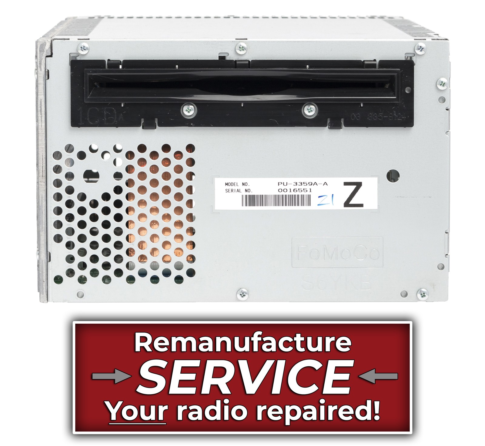 Remanufacture SERVICE for 2011-12 Ford Mustang AM FM CD Radio BR3T-19C157-AD