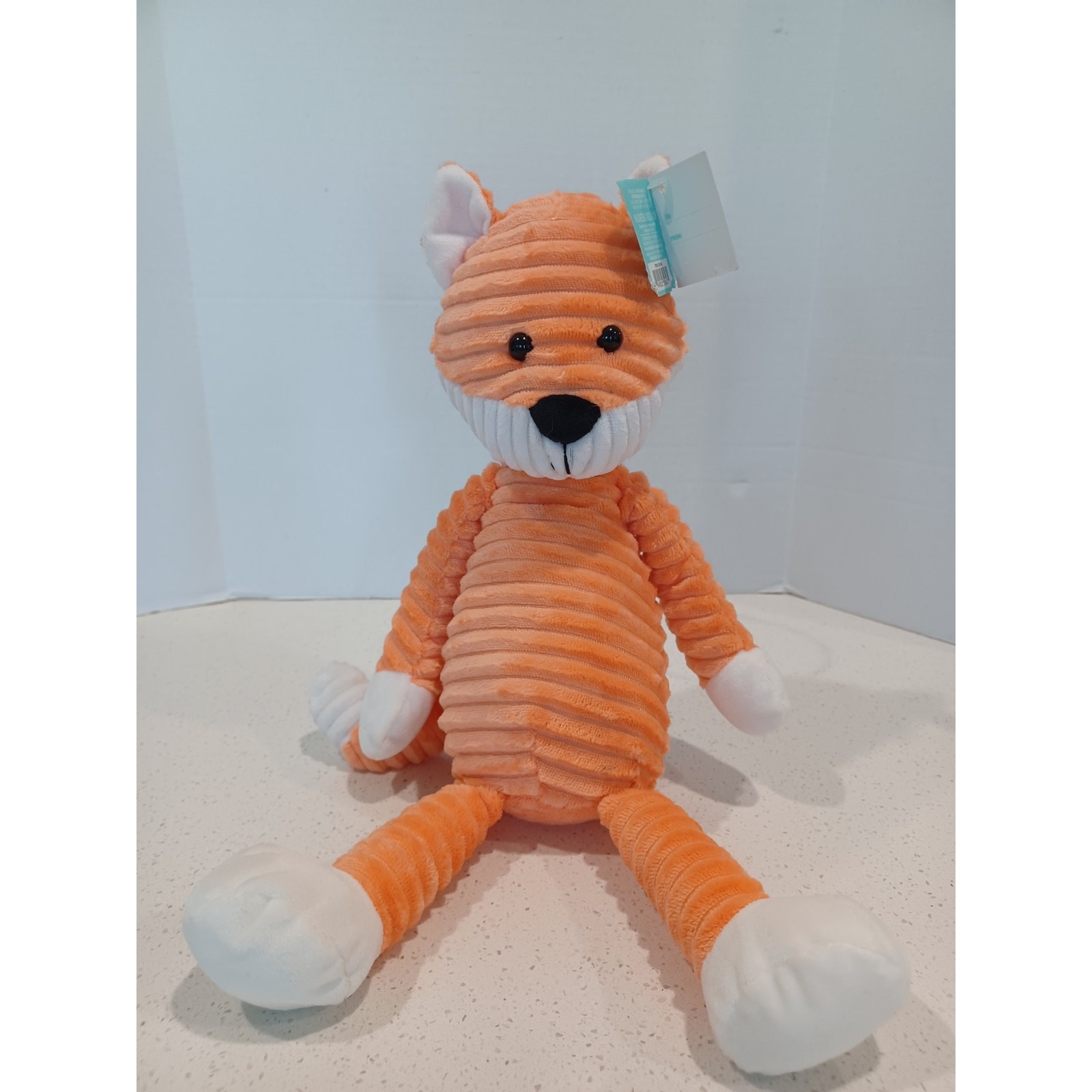 Walgreens Orange Fox Plush Happy Go Fluffy Stuffed Animal Toy Chenille Ribbed