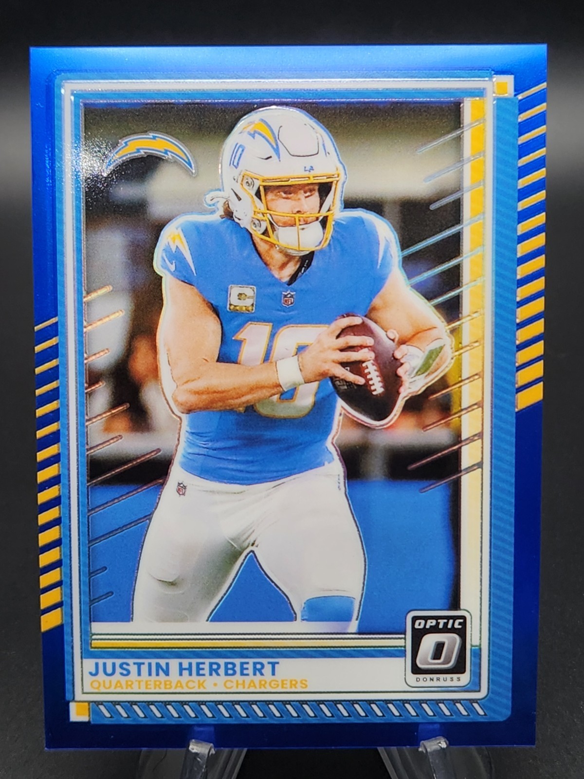 Justin Herbert 2025 Panini Donruss Optic Blue 187/249