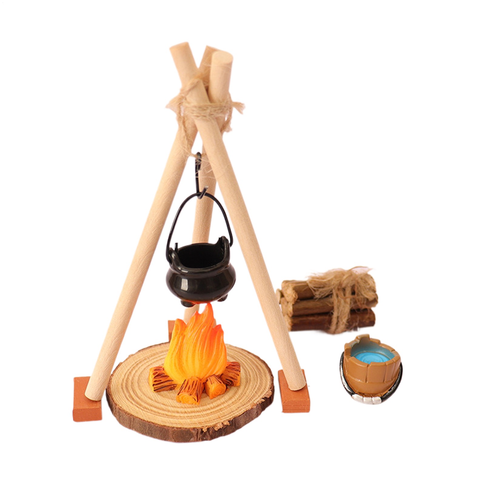 1:12 Scale Dollhouse Miniatures Accessories Bonfire Flame Outdoor Garden Decor