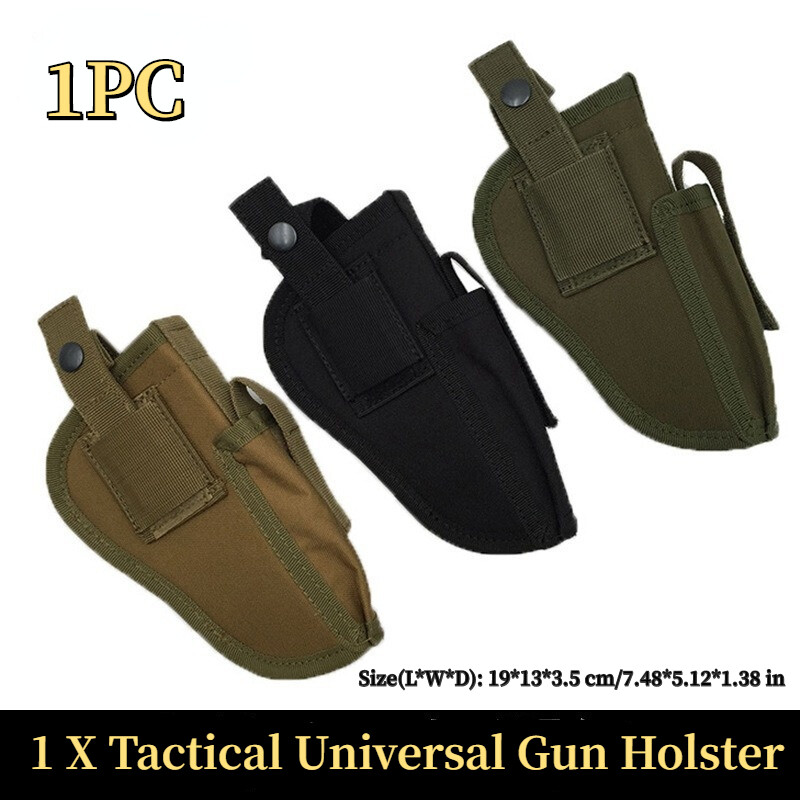 1 X Universal Tactical Gun Holster Concealed Nylon Sleeve Belly Holder Bag
