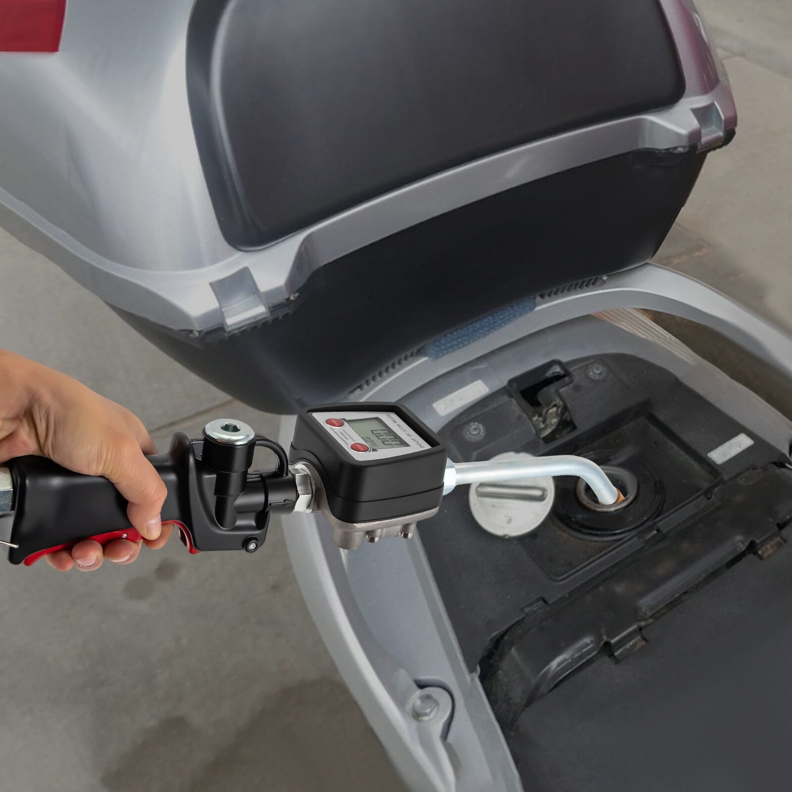 Oil Fluid Dispenser Digital Control Valve Oil Control Valve W/LCD Screen+Nozzle