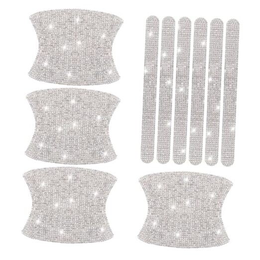 10Pcs Bling Car Door Handle Protector, Bling Auto Doors Handles Sticker Anti 