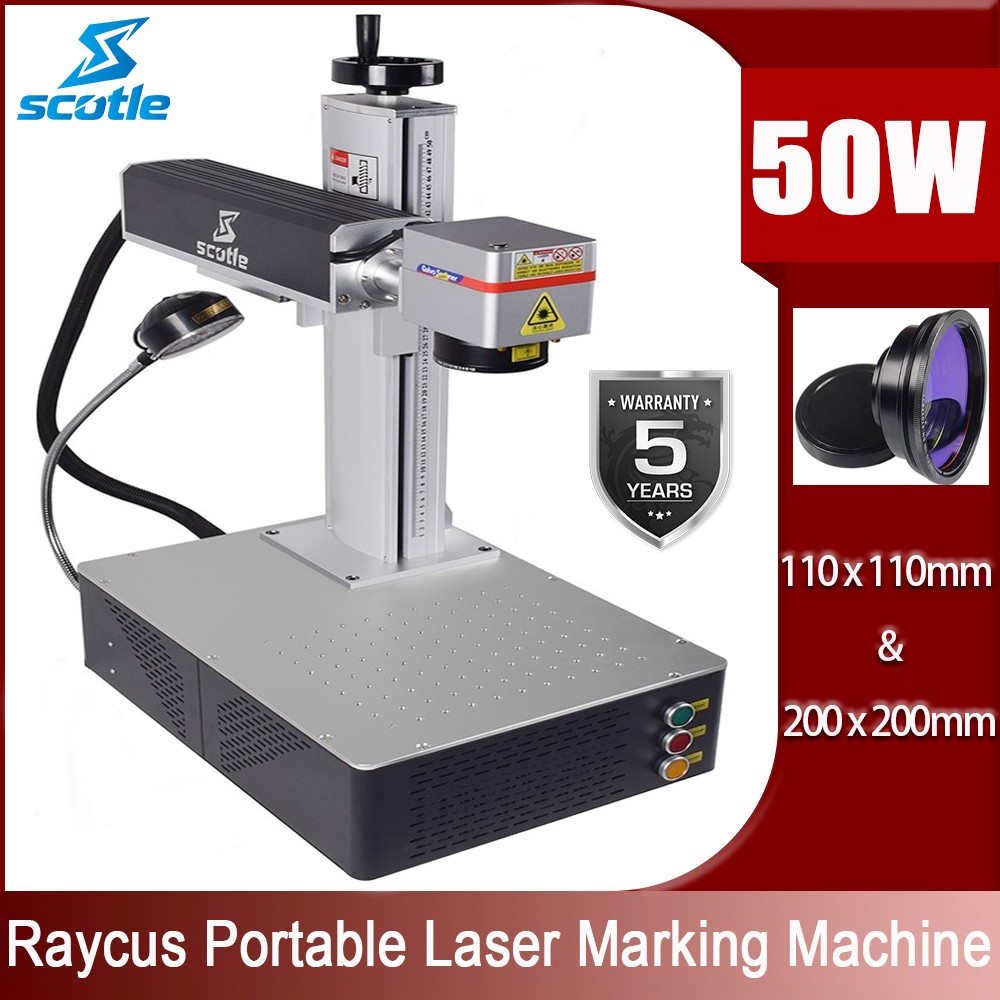Raycus 50W Portable Fiber Laser Marking Machine Desktop Engraver Metal Marker US