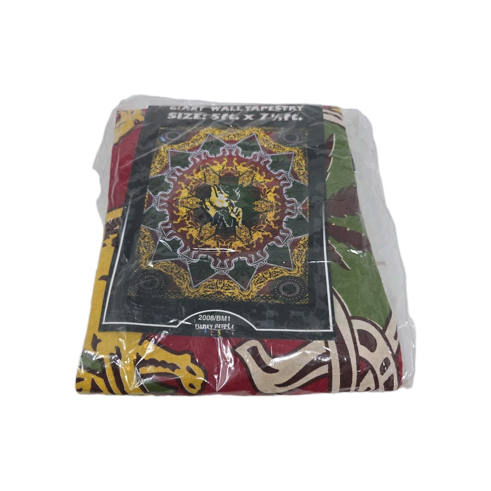 Bob Marley Tapestry 60"x90" Geometric Wall Hanging 2008 Funky People New