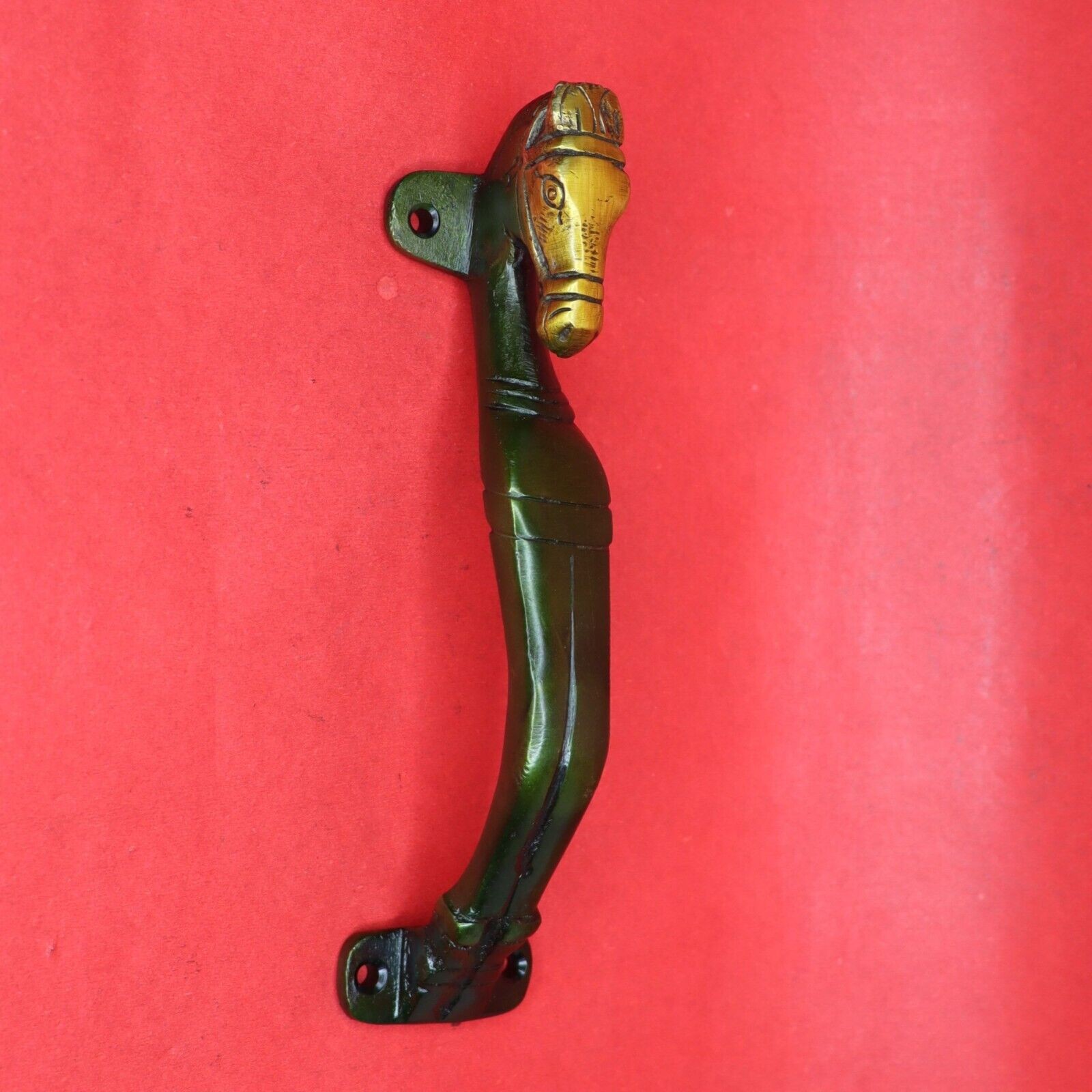 Horse Shape Antique Style Handcrafted Brass Window Drawer Door Pull Handle Knob