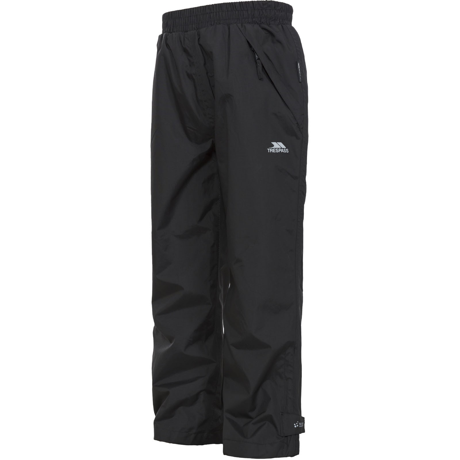 Trespass Kids Echo Outdoor Walking Hiking Waterproof Trousers Bottoms - Black