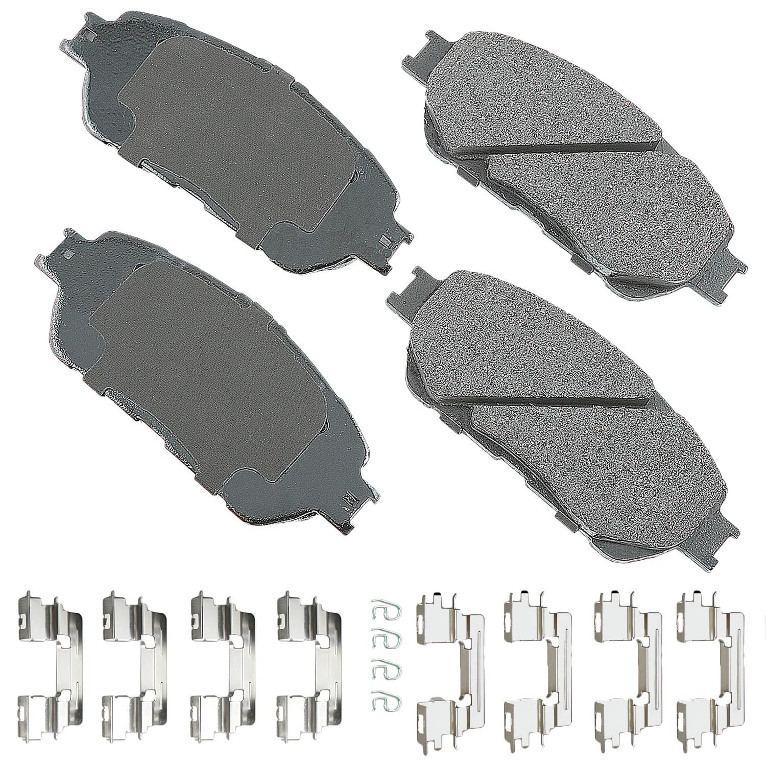 Akebono Ultra-Premium Ceramic Front Disc Brake Pads, GREY 