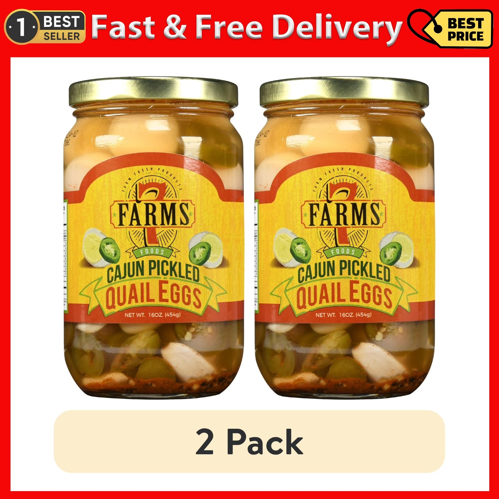 Farms Cajun Pickled Quail Eggs