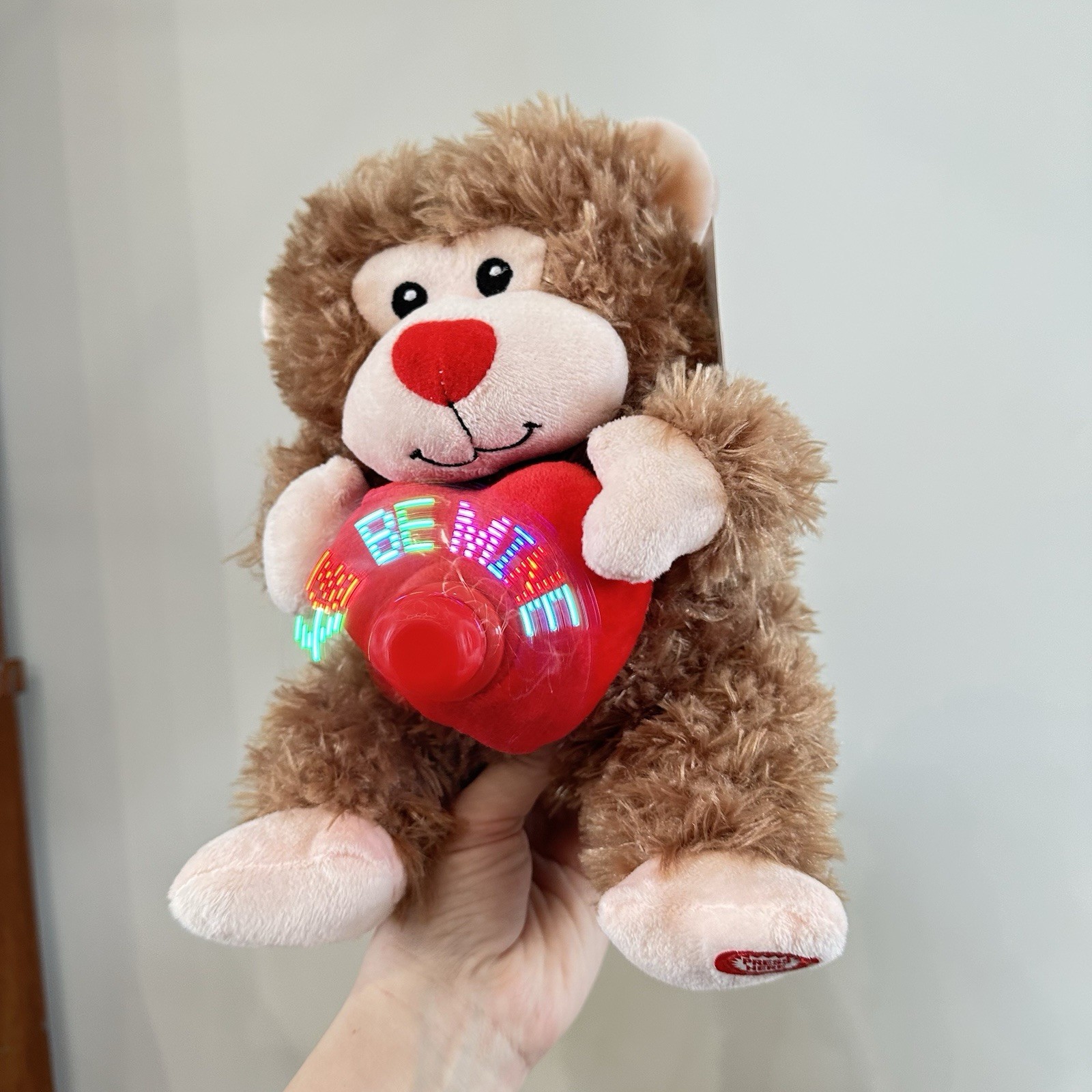 New Plush Singing Valentines Monkey “Want You To Want Me” Light Up Fan Animated