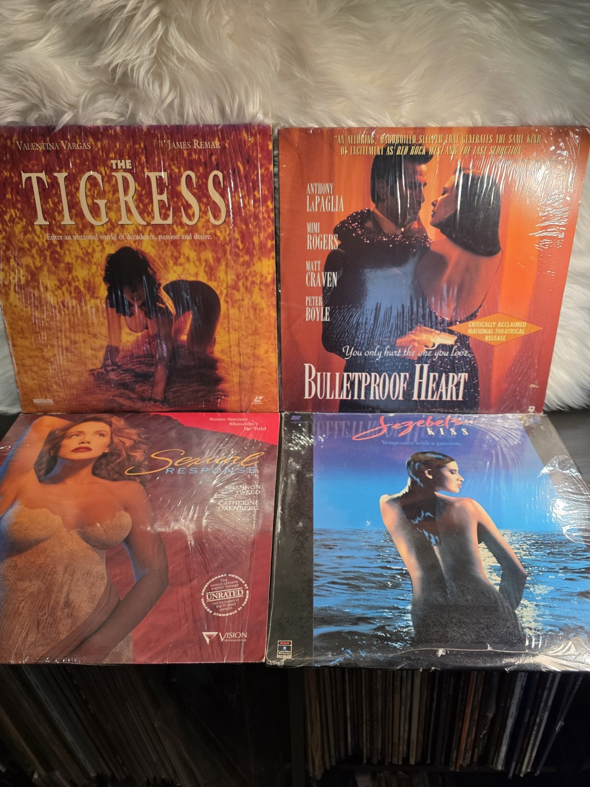Laserdisc Lot Of 4  Bulleetproof Heart The Tigress Sexual Response Jezebels Kiss