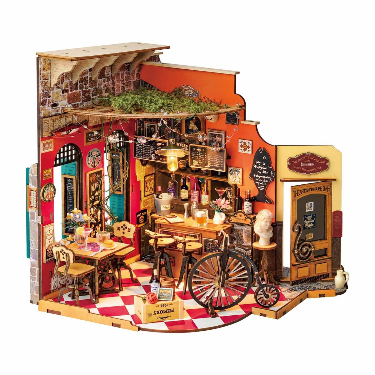 Robotime DG173 Rolife Cheers Bar & Dining DIY Miniature House