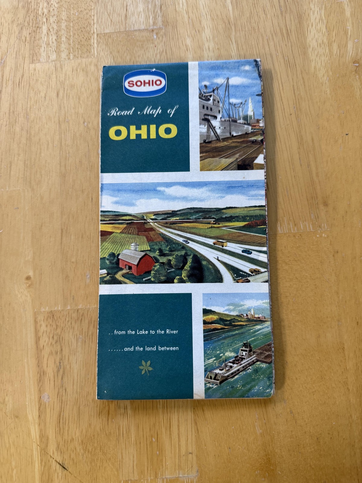 Vintage Sohio Ohio Road Map State Highway Travel Guide Folded Brochure