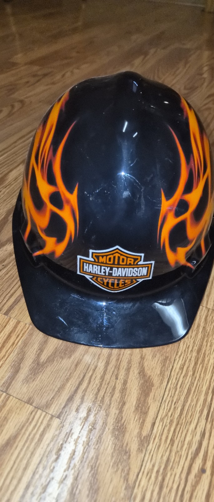 Harley Davidson Safety Hard Hat Adjustable Const. Flames HD Preowned