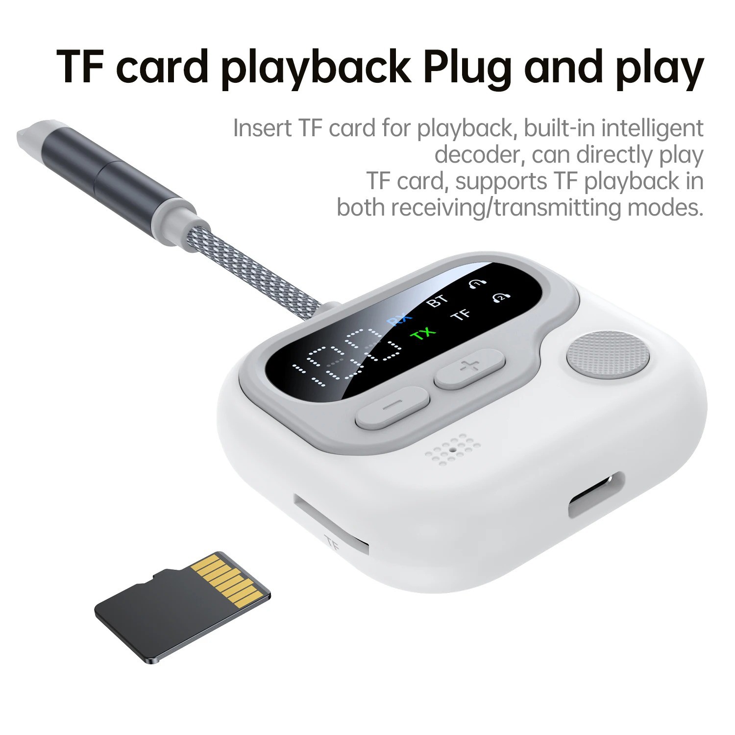 Multipoint Bluetooth-compatible 5.4 Audio Transmitter Receiver Wireless Adapter