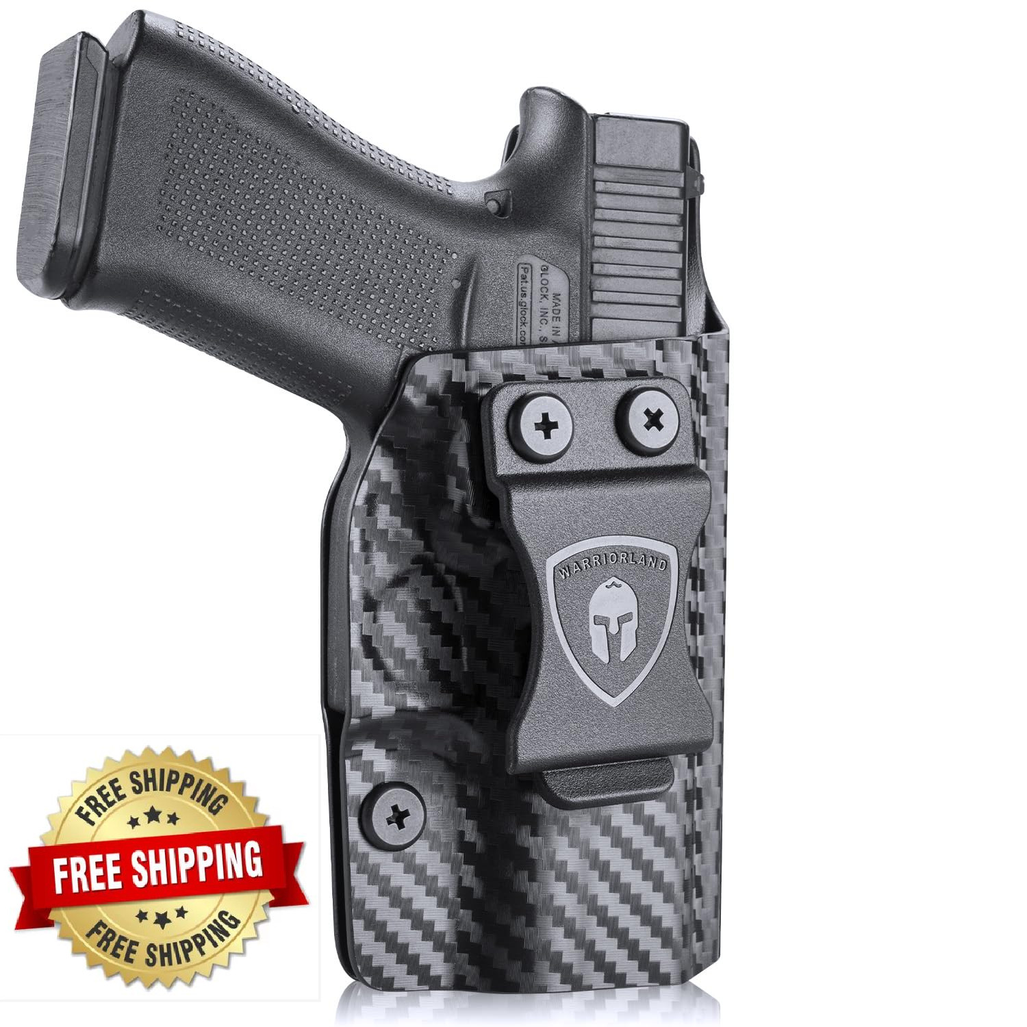 WARRIORLAND Kydex IWB Holster for Glock 43/43X/43X MOS - Carbon Fiber