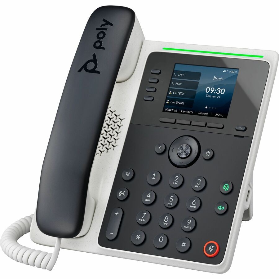 Poly Edge E220 IP Phone Corded Corded Bluetooth Desktop Wall Mountable 89B50AA