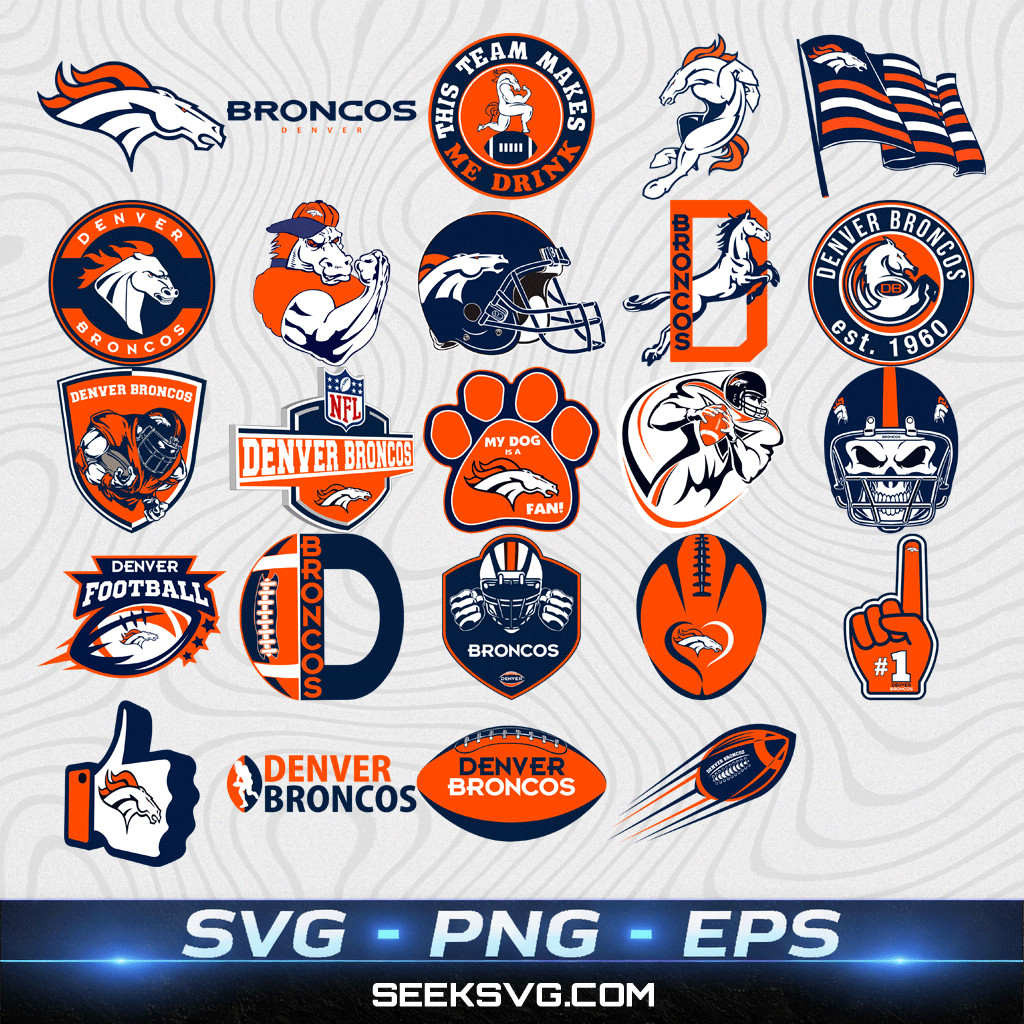 Denver Broncos SVG Bundle – 24 Football Logos, Mascots, Helmets & Fan Graphics