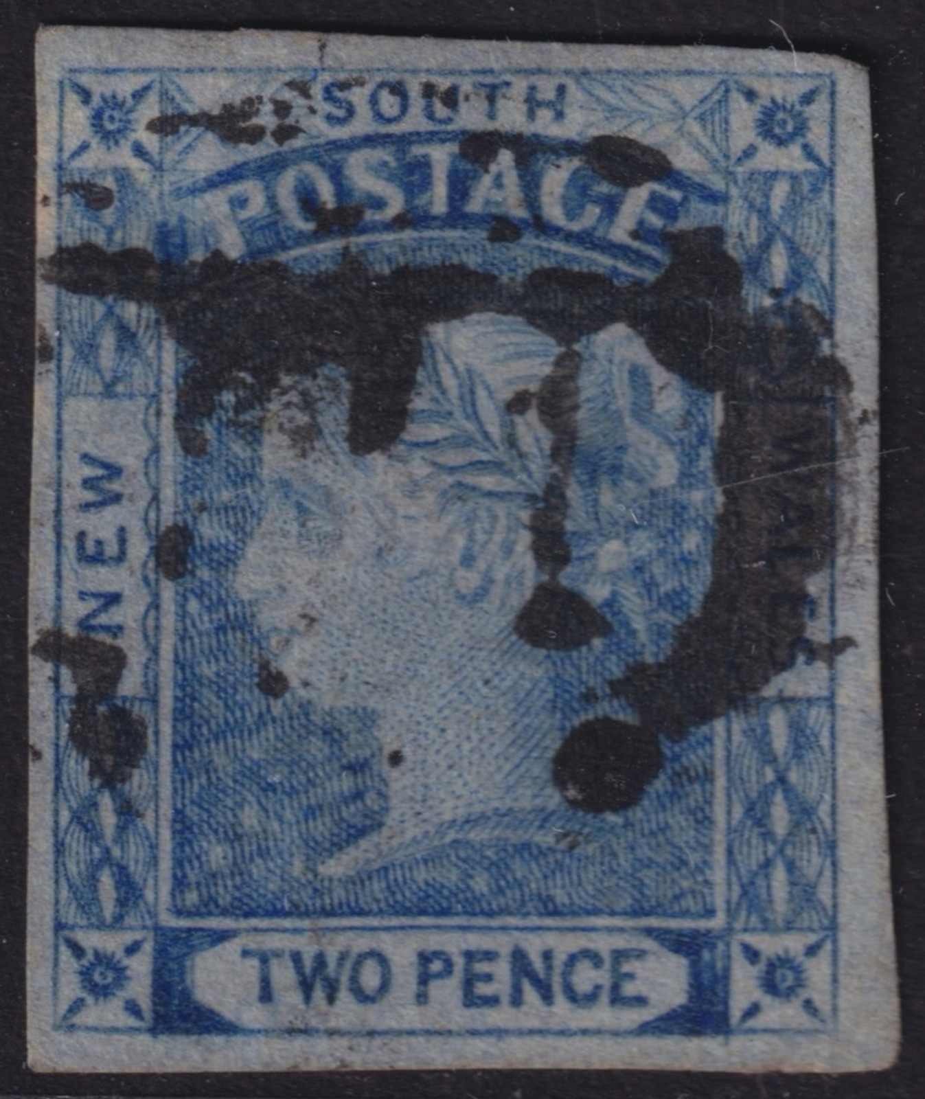 NEW SOUTH WALES, 1851- SG# ? - QV 2d - LAUREATED HEAD - USED