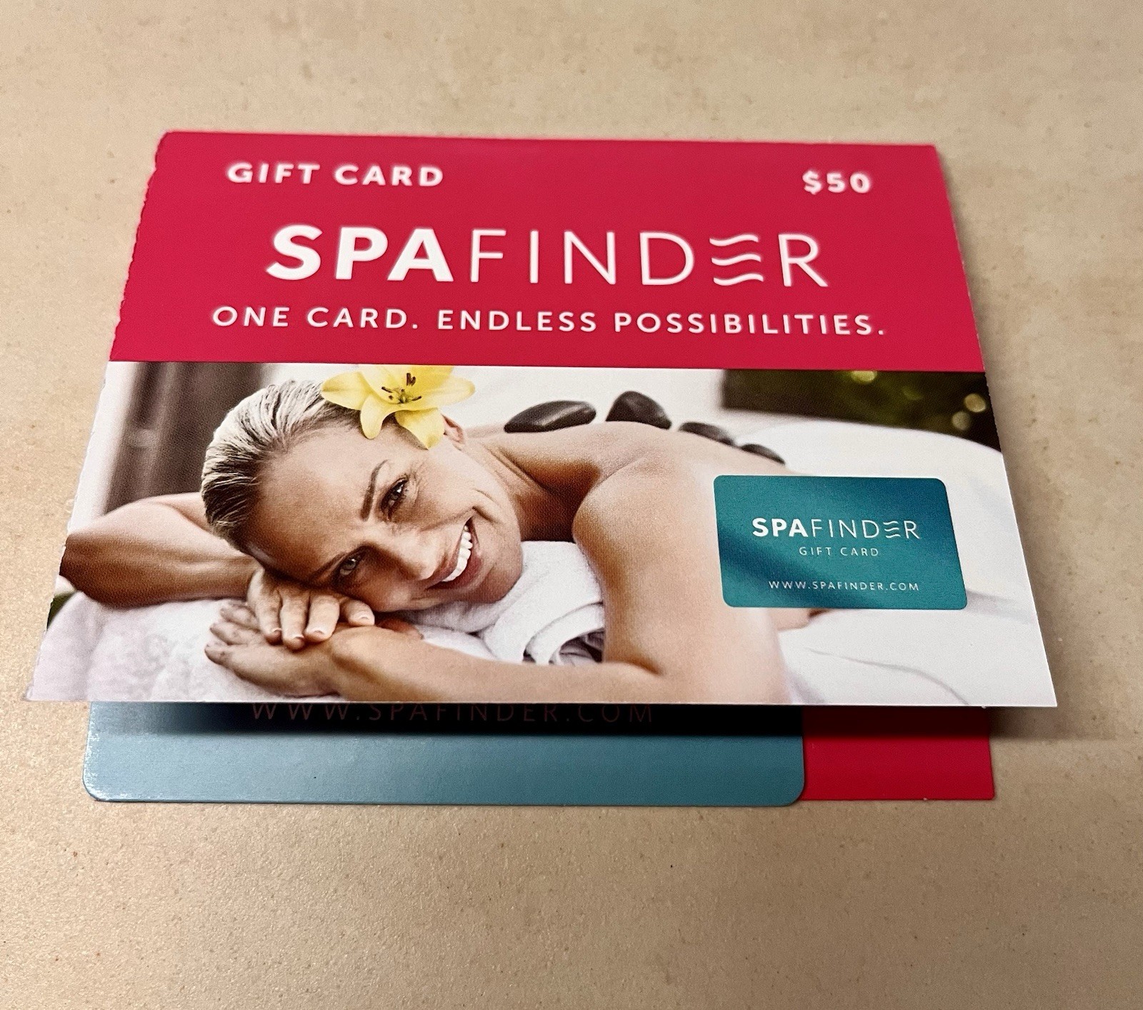 Spa Finder Gift Cards $50 Total