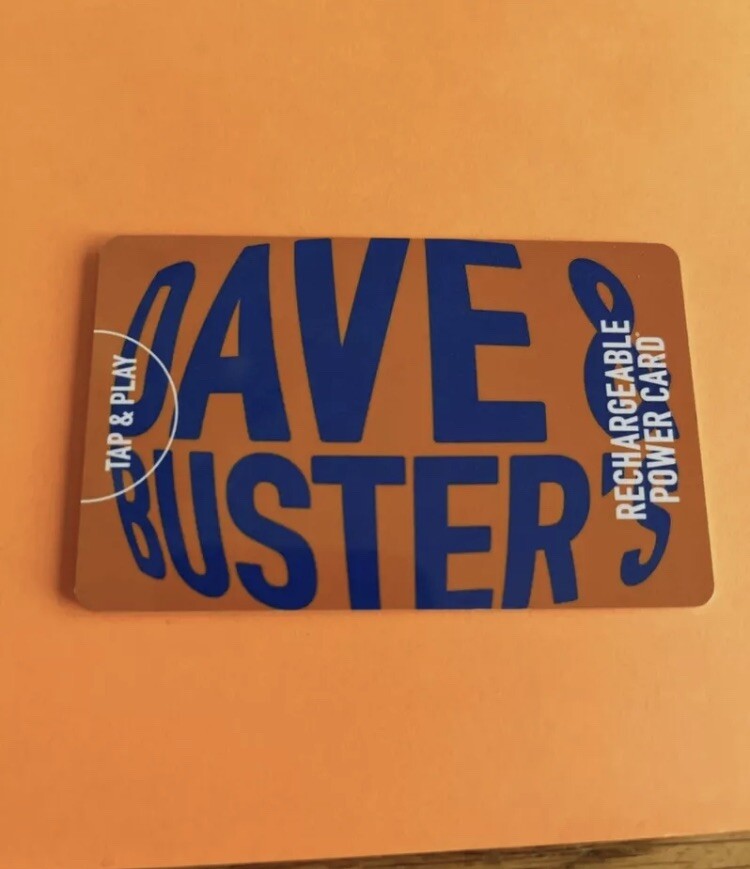 Dave and Buster's Power Card With 50,000 Tickets No Chips Included