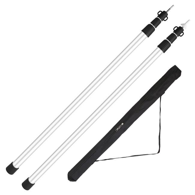 Fresh Fab Finds FFF-GPCT3985 Telescoping Tarp Poles Portable Aluminum Awning ...