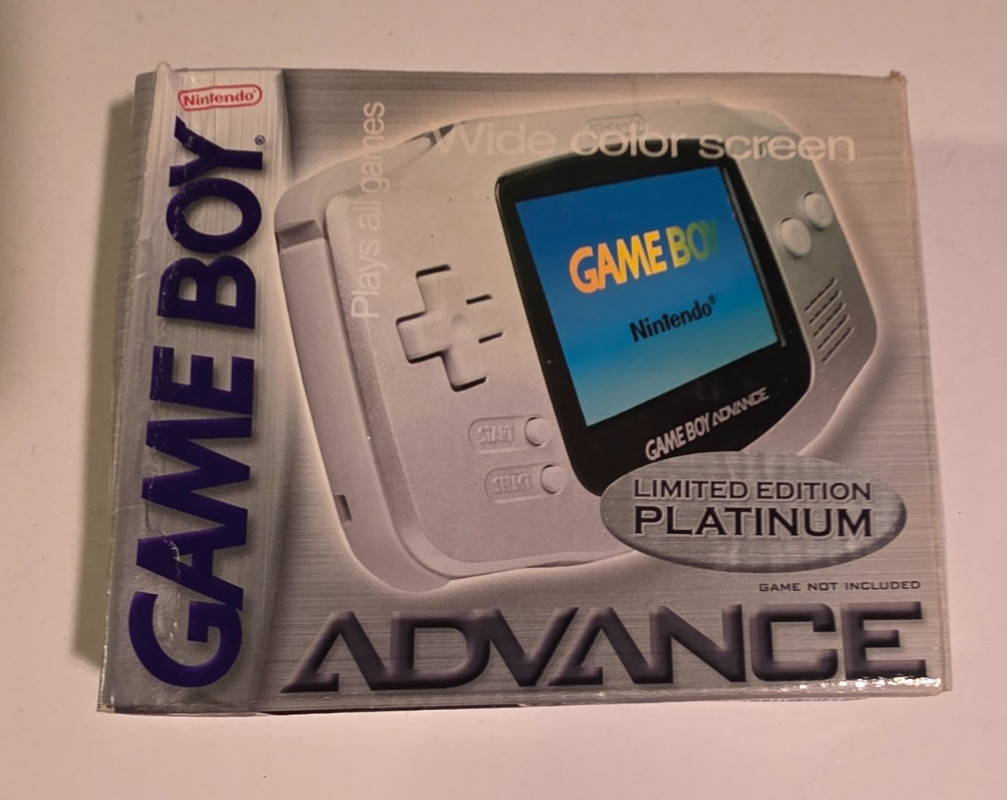 Game Boy Advance GBA Clear Glacier System (Nintendo, 2001) ☆ BOX ☆