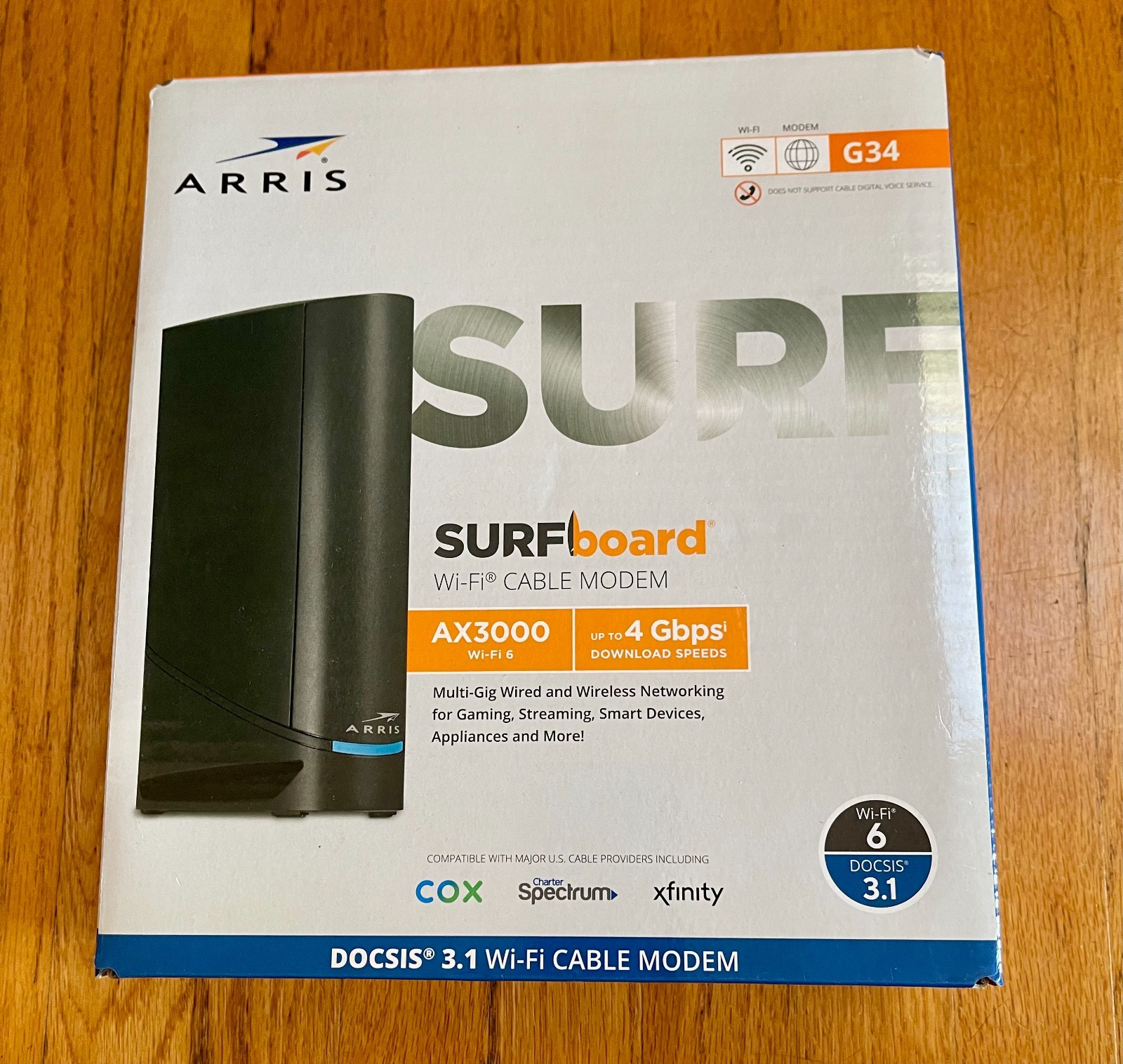 ARRIS G34 3.1 Gigabit 4 Ports Surfboard Cable Modem (82715943) - NEW