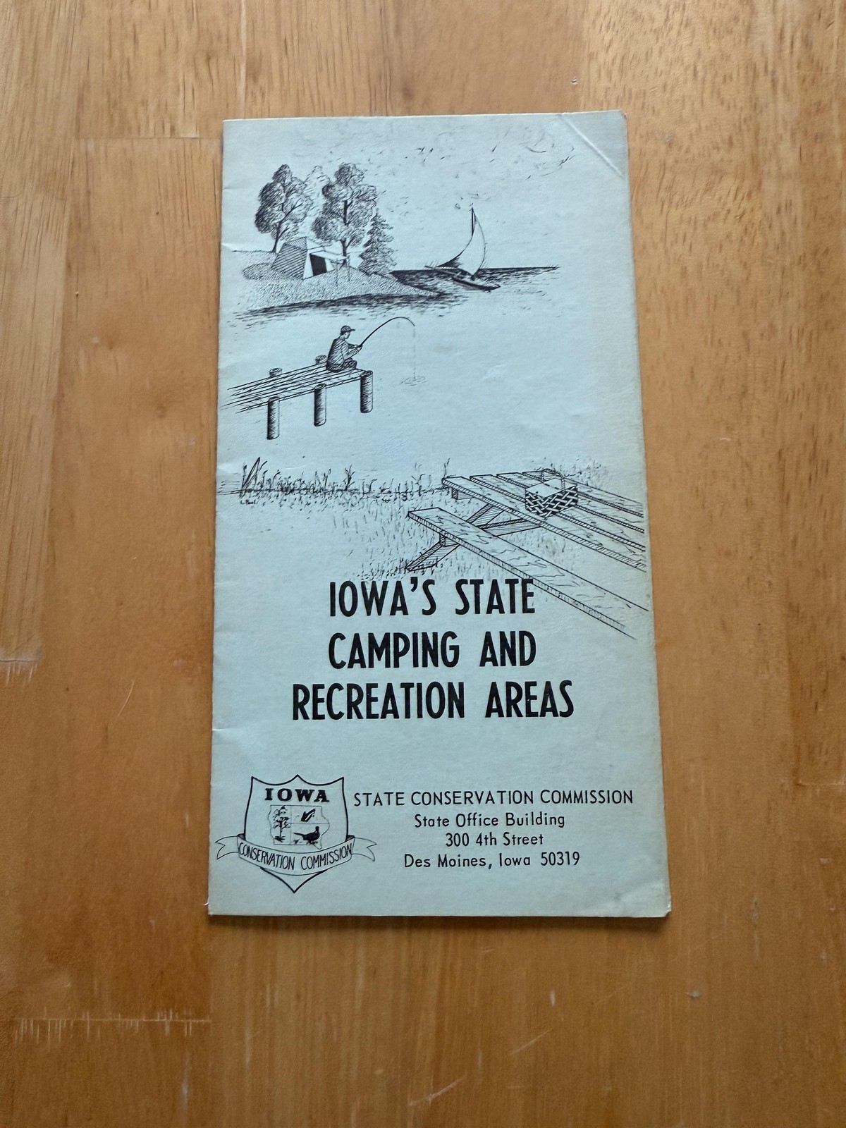 Vintage Iowa State Parks Camping Recreation Areas Map Travel Brochure Guide