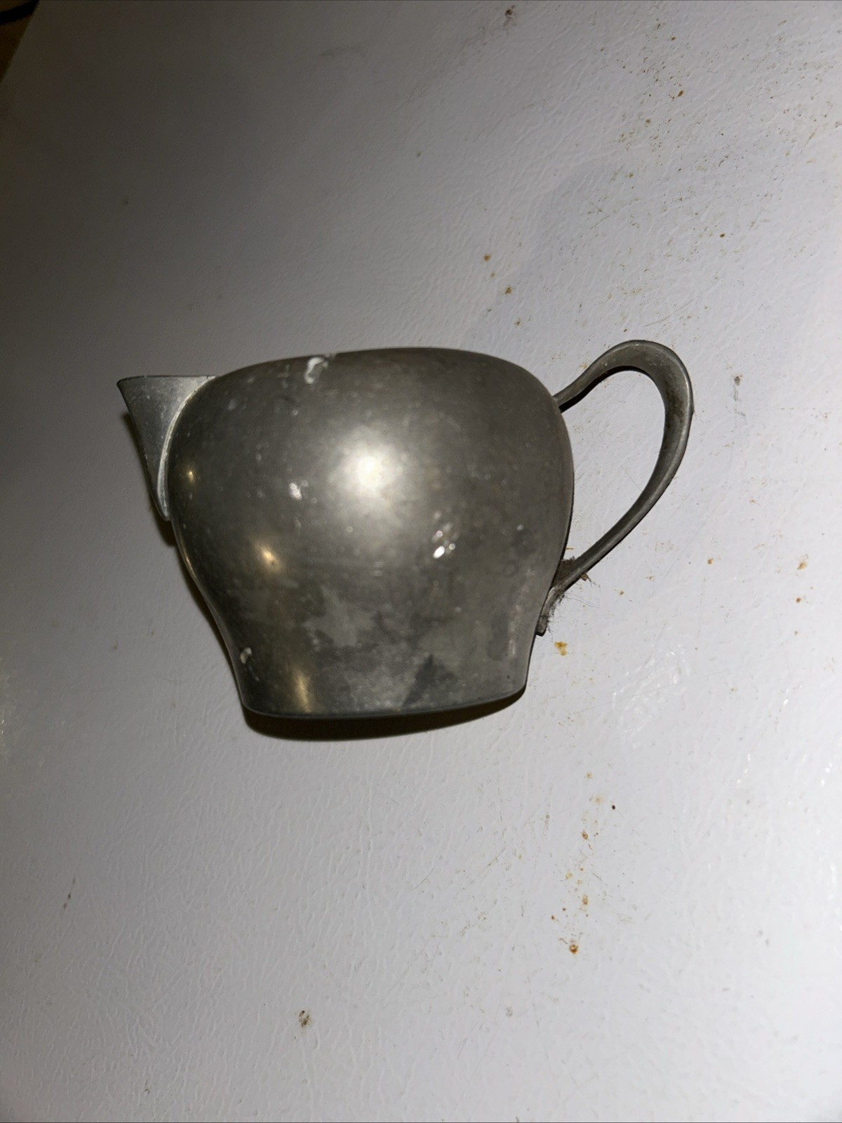 Vintage Pewter Creamer 19th Century Antique, Unmarked