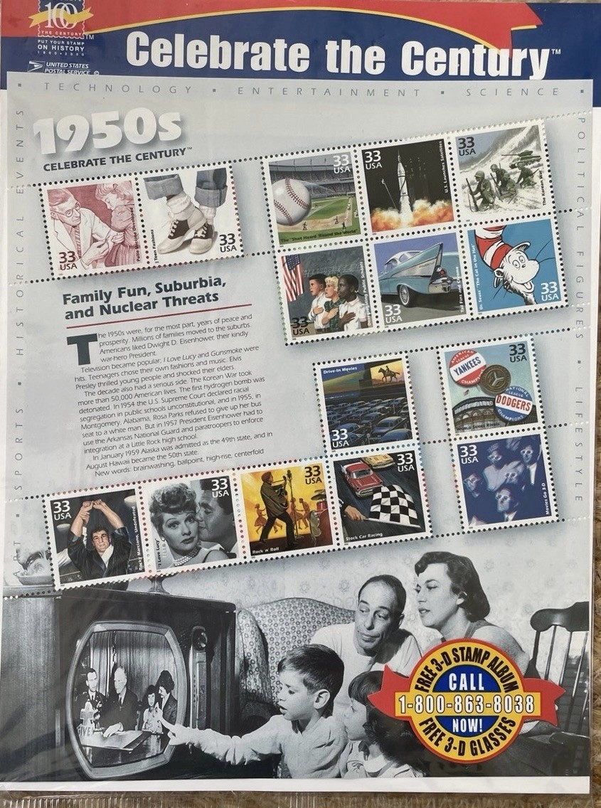 Scott #3184 Celebrate the Century—1920s Pane of 15 32¢ Stamps (1999)